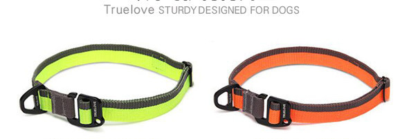 Guler textil pentru caini cu prindere din plastic