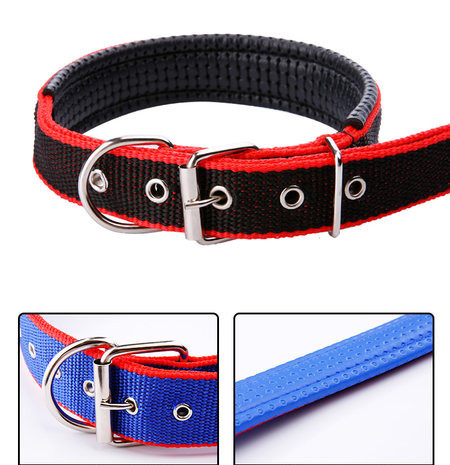Текстилен нашийник за куче с метално закопчаване