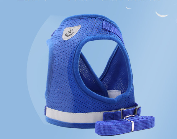 Bavetă textilă pentru câini din material plasă și lesă textilă