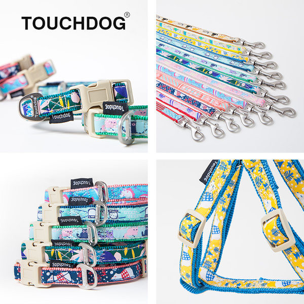 Ham colorat pentru câini + lesă