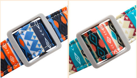 Guler sau lesă colorată pentru câini cu element metalic