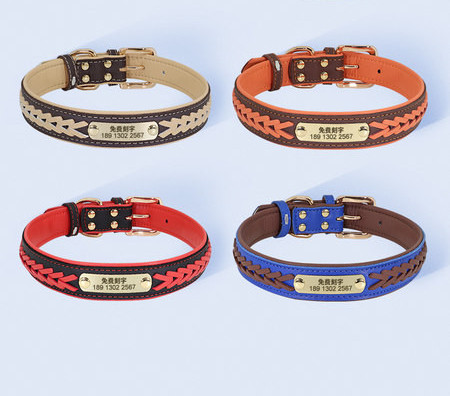 Guler de câine artificial cu cataramă metalică