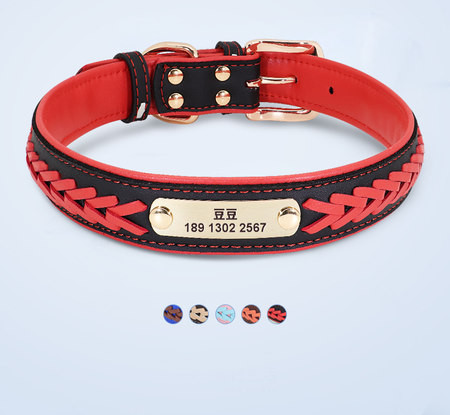 Guler de câine artificial cu cataramă metalică