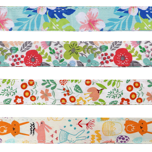 Guler de caine cu model floral si floare