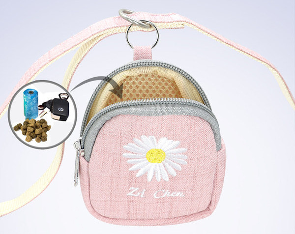 Ζώνη σκύλου με λουρί και κέντημα