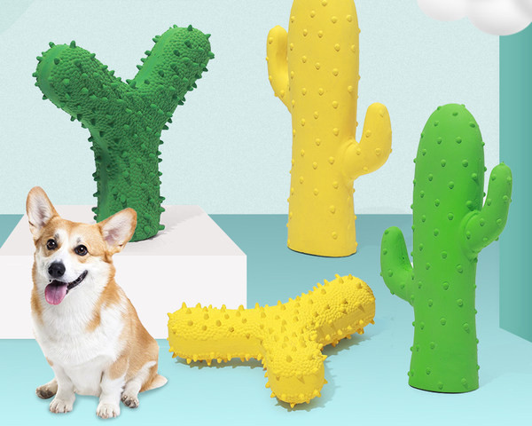 Jucărie muzicală din cauciuc în formă de cactus