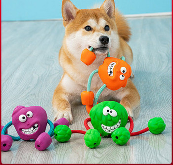 Гумена играчка за кучета с апликация