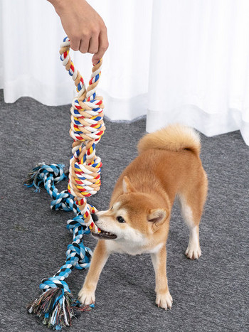 Текстилна кучешка играчка за почистване на зъби