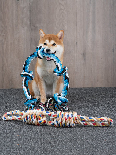 Jucărie textilă pentru câini pentru periajul dinților