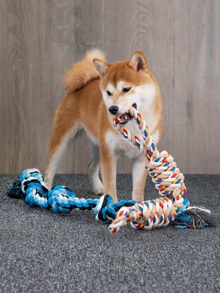 Jucărie textilă pentru câini pentru periajul dinților