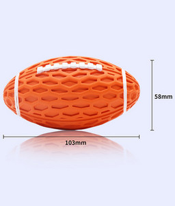 Играчка за куче гумена ръгби топка