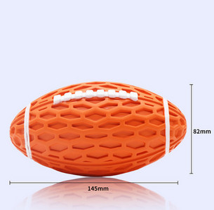 Играчка за куче гумена ръгби топка