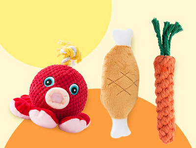 Tekstiilist või kummist koeramänguasi – erinevad mudelid