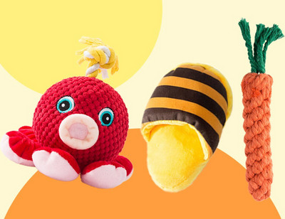 Tekstiilist või kummist koeramänguasi – erinevad mudelid