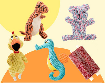 Tekstiilist või kummist koeramänguasi – erinevad mudelid