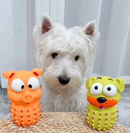 Λαστιχένιο παιχνίδι για σκύλους - δύο χρώματα