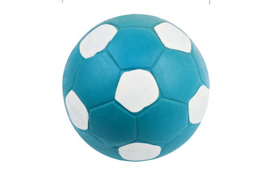 Jalgpalli kujuline kummist koeramänguasi