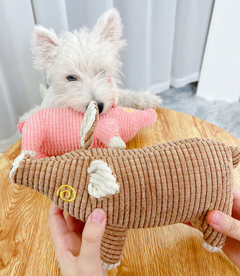Плюшена играчка за кучета с форма на прасе
