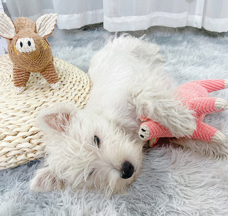 Jucărie de plus pentru câini în formă de porc