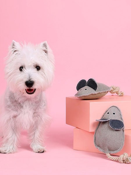 Hiirekujuline heliga väike plüüsist mänguasi