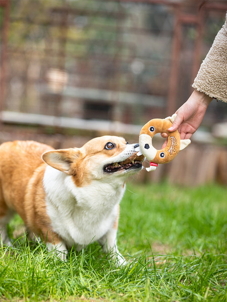 Jucărie de plus pentru câini cu broderie