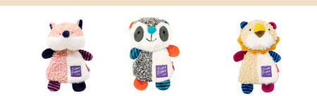 Βελούδινο παιχνίδι σε σχήμα ζώων με επιγραφή