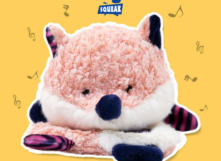 Βελούδινο παιχνίδι σε σχήμα ζώων με επιγραφή