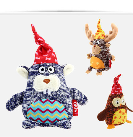 Βελούδινο  παιχνίδι σε σχήμα  πιγκουίνου ελαφιού και σκίουρου