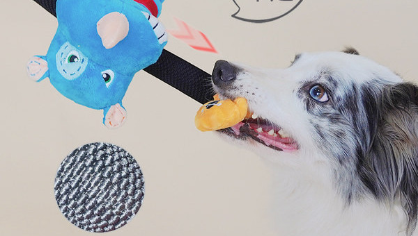 Βελούδινο παιχνίδι σκύλου για μάσημα