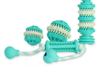Устойчива силиконова играчка за почистване на зъби за кучета