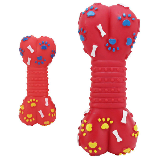 Kummist koeramänguasi luu ja palli kujul