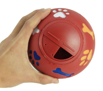 Гумена топка за кучета с отделение за лакомства
