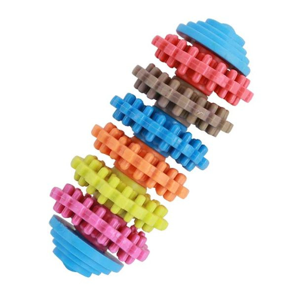 Erinevad kummist mänguasjade mudelid koertele