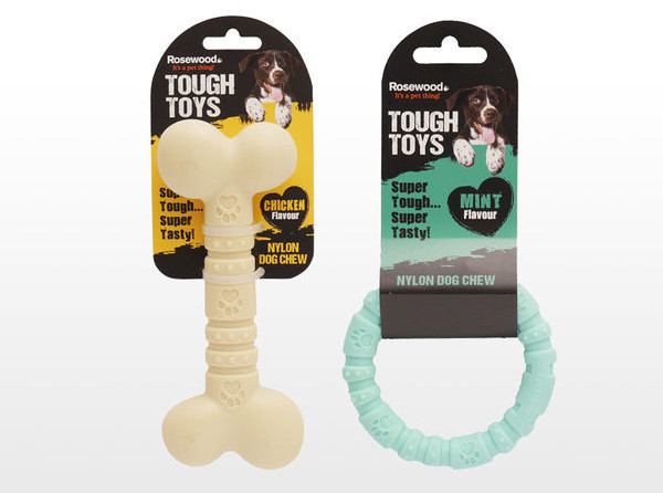 O jucărie pentru câini în formă de os