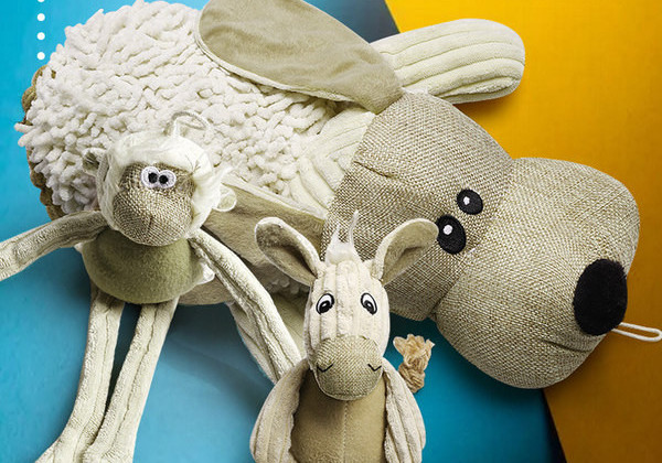 Jucărie textilă pentru câini - diferite modele