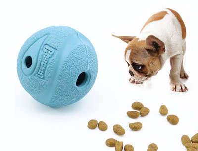 Силиконова топка с отделение за храна -подходяща за кучета
