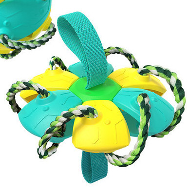 Minge de frisbee de jucărie din cauciuc pentru câini