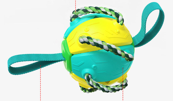 Minge de frisbee de jucărie din cauciuc pentru câini