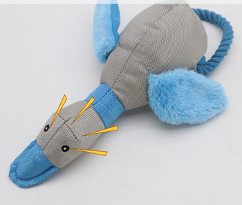 Текстилна играчка за кучета с формата на патица