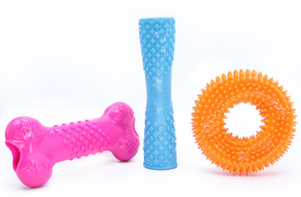 Koera kummist mänguasi kolm mudelit