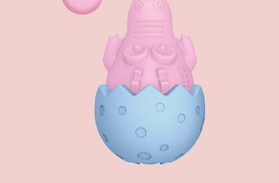 Dinozaur mic de jucărie din cauciuc potrivit pentru câini mici și mijlocii