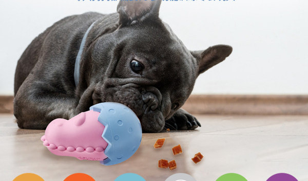 Dinozaur mic de jucărie din cauciuc potrivit pentru câini mici și mijlocii