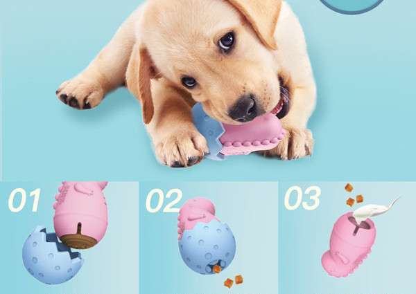 Dinozaur mic de jucărie din cauciuc potrivit pentru câini mici și mijlocii