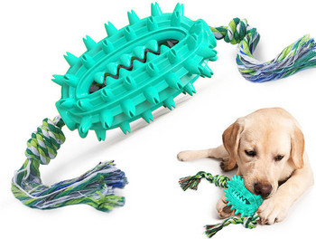 Λαστιχένια μπάλα παιχνιδιού με σχοινί για σκύλους