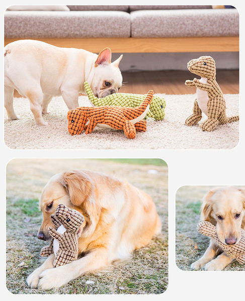 Plīša rotaļlieta pret kodieniem izturīgiem suņiem