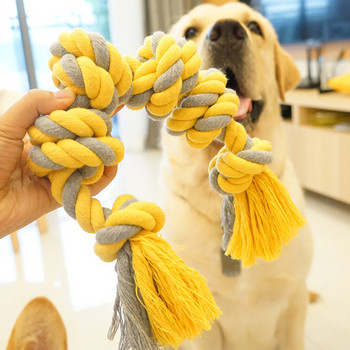 Кучешка текстилна играчка за дъвчене- въже с възли 