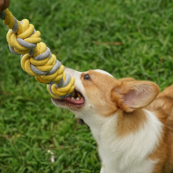 Υφασμάτινο παιχνίδι σκύλου για μάσημα - σχοινί με κόμπους