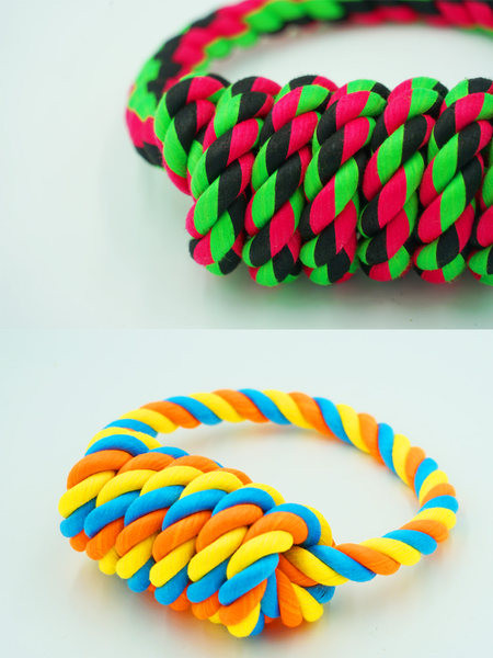 Tekstiilist sõrmus sõlmega koertele