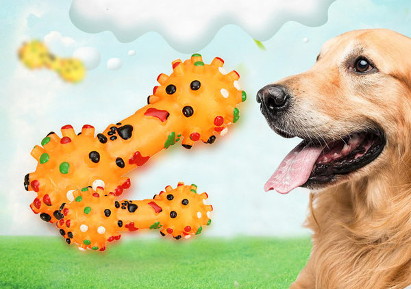 Jucărie de cauciuc pentru câini - două dimensiuni