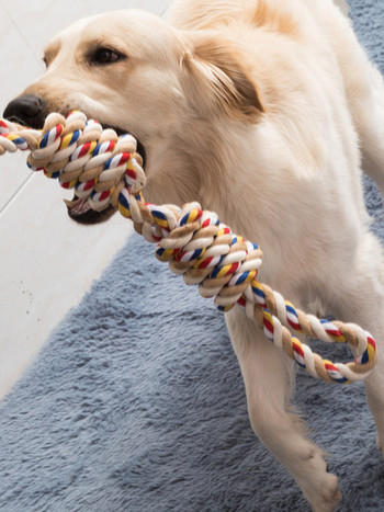 Кучешка играчка въже за дъвчене